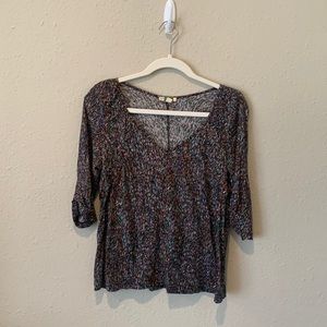 Multi-colored Anthropologie Cotton tee (Sz S)